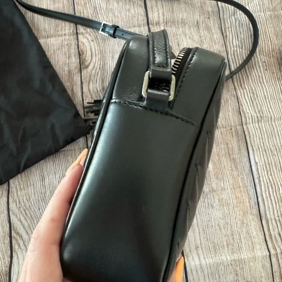 Saint Laurent Quilted Black Crossbody with Silver Accents - Picture 5 of 13